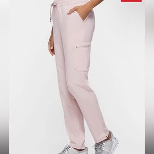 JAANUU WOMEN'S 7-POCKET SCRUB PANT - Blushing Pink